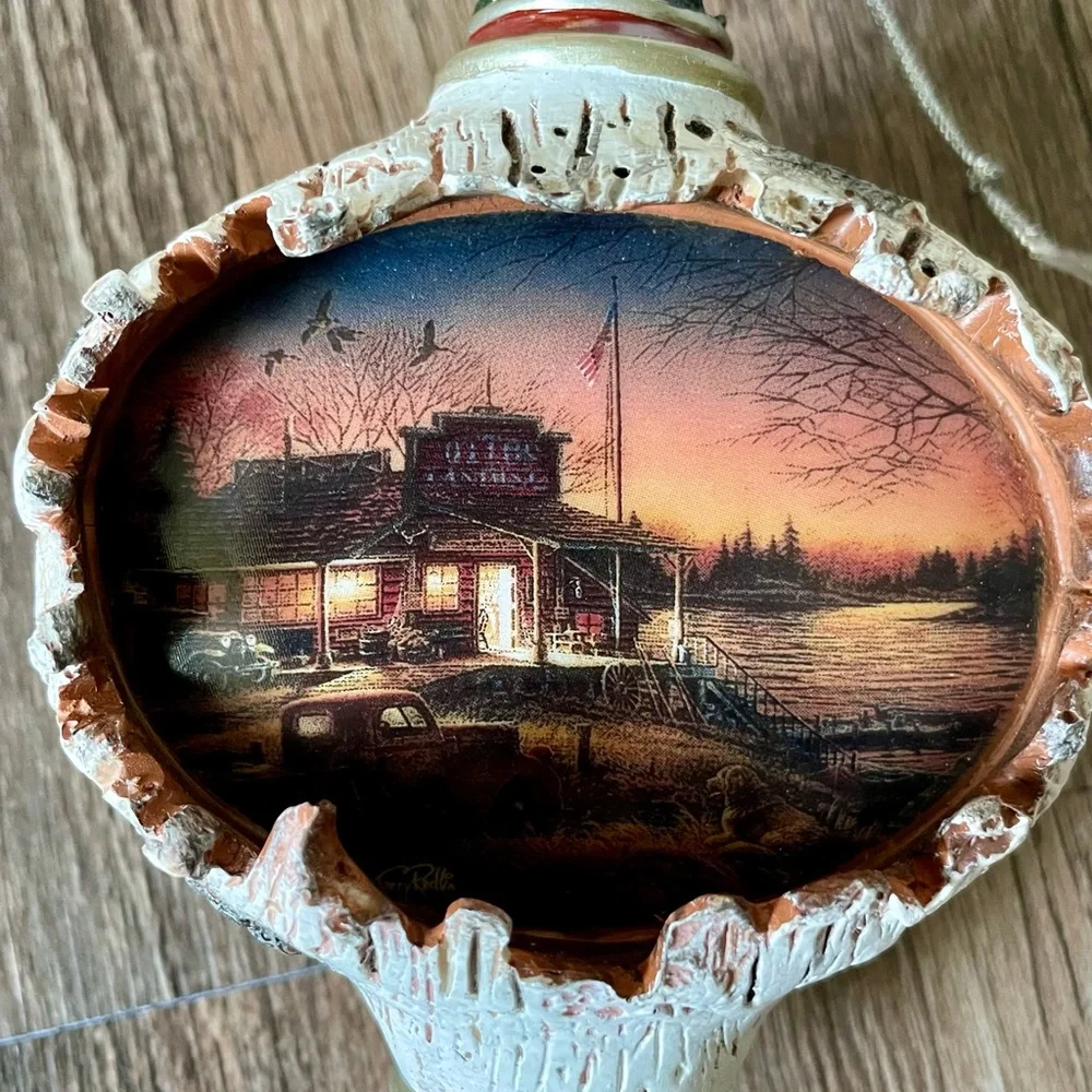 2002 Terry Redlin “Total Comfort” Illuminated Christmas Ornament Bradford Hadley